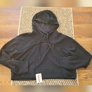 90 Degree By Reflex Med Black Cropped Hoodie